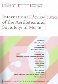 International Review Of The Aesthetics And Sociology Of Music