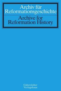 Archiv Fur Reformationsgeschichte-archive For Reformation History