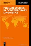 Poznan Studies In Contemporary Linguistics