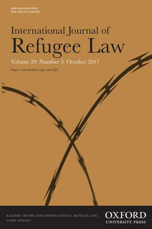 International Journal Of Refugee Law