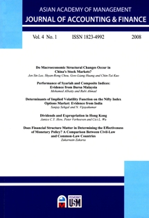 Asian Academy Of Management Journal Of Accounting And Finance