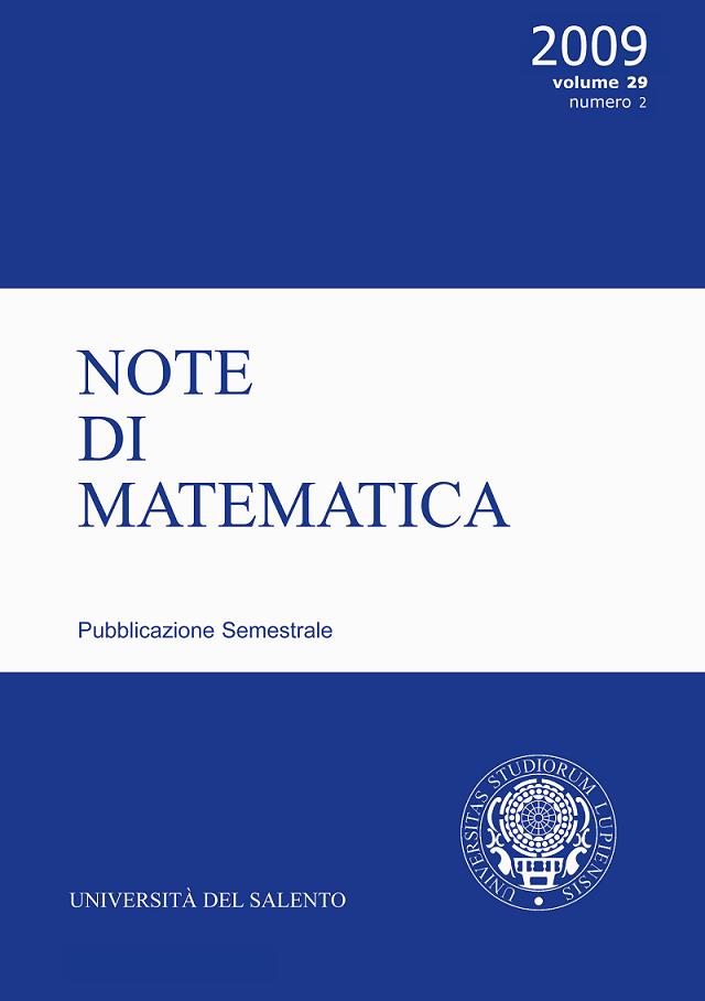 Note Di Matematica