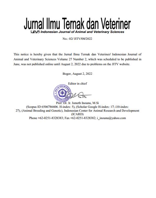 Jurnal Ilmu Ternak Dan Veteriner