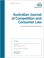 Australian Journal Of Competition And Consumer Law